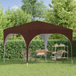 vidaXL Tente de fête pop-up 290 x 290 x 245 cm Marron