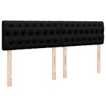 vidaXL Sommier à lattes de lit avec matelas Noir 200x200 cm Tissu