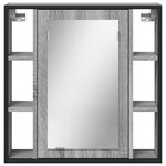 vidaXL Armoire à miroir de salle de bain sonoma gris bois d’ingénierie