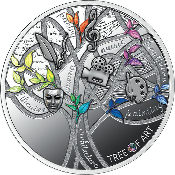 Pièce de monnaie en Argent 1 Dollar g 17.50 Millésime 2026 TREE OF ART
