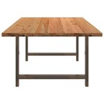 vidaXL Table à manger marron clair bois de chêne massif rectangulaire