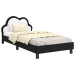 vidaXL Cadre de lit avec tête de lit Noir 80 x 200 cm PU