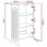 vidaXL Armoire Murale Bois ancien 66 x 34 5 x 90 cm Bois d'ingénierie