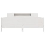 vidaXL Lit bibliothèque sans matelas blanc 200x200 cm bois pin massif
