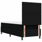 vidaXL Lit avec box spring et matelas noir 80x200 cm en tissu