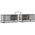 vidaXL Meuble TV sonoma gris 80x34 5x40 cm bois d'ingénierie et métal
