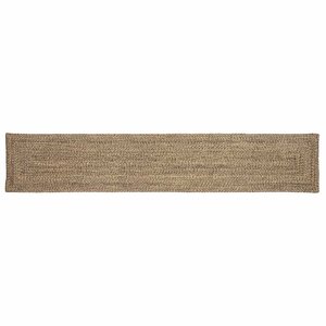 vidaXL Tapis de surface Rectangulaire Naturel et Noir 80 x 400 cm Jute