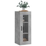 vidaXL Armoire murale gris béton 34 5x34x90 cm