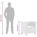 vidaXL Fauteuil cube blanc simili cuir