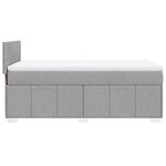 vidaXL Sommier à lattes de lit et matelas Gris clair 90x190 cm Tissu
