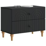 vidaXL Cabinet de chevet Noir 62 x 34 5 x 48 cm Bois d'ingénierie