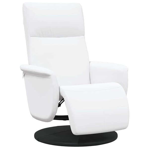 vidaXL Fauteuil de massage inclinable Blanc Simili cuir