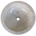 vidaXL Lavabo Marbre 40 cm Crème