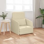 vidaXL Canapé-Lit Crème 65 x 80 x 83 cm tissu