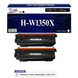 T3AZUR -2x Toners compatibles avec HP W1350X (135X) pour HP LaserJet M209dw  LaserJet MFP M234dw  M234sdn  M234sdw