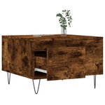 vidaXL Table basse chêne fumé 55x55x36 5 cm bois d'ingénierie