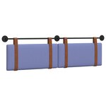 vidaXL Tête de lit suspendue Bleu denim PU antique