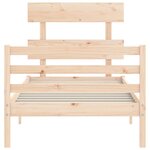 vidaXL Cadre de lit sans matelas bois massif