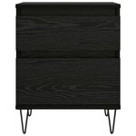 vidaXL Armoire de lit Chêne noir 40 x 35 x 50 cm Bois d'ingénierie