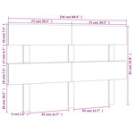 vidaXL Tête de lit Gris 154x3x81 cm Bois massif de pin