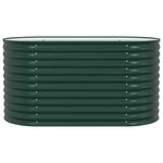 vidaXL Jardinière Élevée Verte 160x80x81 cm Acier Galvanisé