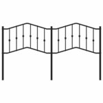 vidaXL Tête de lit métal noir 180 cm