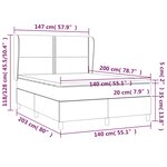 vidaXL Sommier à lattes de lit et matelas Vert foncé 140x200cm Velours
