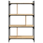 vidaXL Bibliothèque à 4 niveaux chêne sonoma 76x32x123 cm