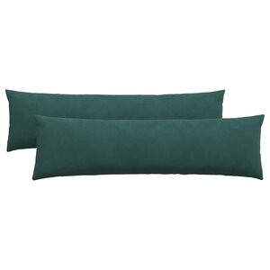 vidaXL Coussins de canapé 2 Pièces Vert foncé 145 x 40 cm