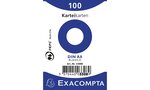 Paquet 100 fiches Bristol non perforé A8 55x74mm Blanc Uni x 48 EXACOMPTA