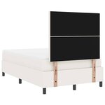 vidaXL Lit à ressorts avec tête de lit Crème et Blanc 120 x 190 cm