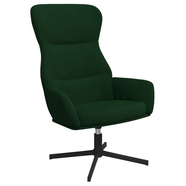 vidaXL Chaise de relaxation Vert foncé Velours