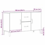 vidaXL Buffet avec tiroir Noir 100 x 36 x 60 cm Bois d'ingénierie