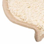 vidaXL Tapis d'escalier 20 pièces 65 x 21 x 4 cm Crème Demi-rond Grand
