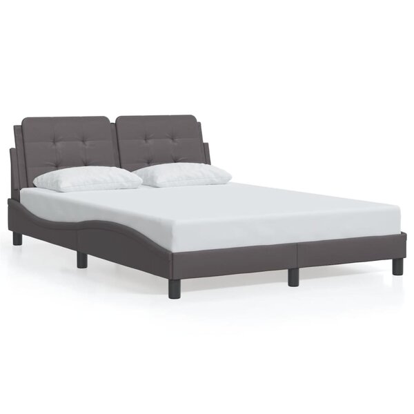 vidaXL Cadre de lit sans matelas Zadar gris 120x200 cm similicuir