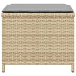 vidaXL Tabourets de jardin coussins lot de 4 mélange beige 41x41x36 cm