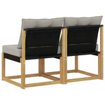 vidaXL 2 Pièce Sofa de milieu extérieur