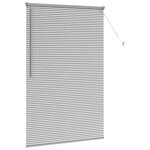 vidaXL Store de Fenêtre avec des rideaux Manuel Argent Aluminium
