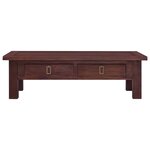 vidaXL Table basse Marron classique 100x50x30 cm Bois d'acajou massif