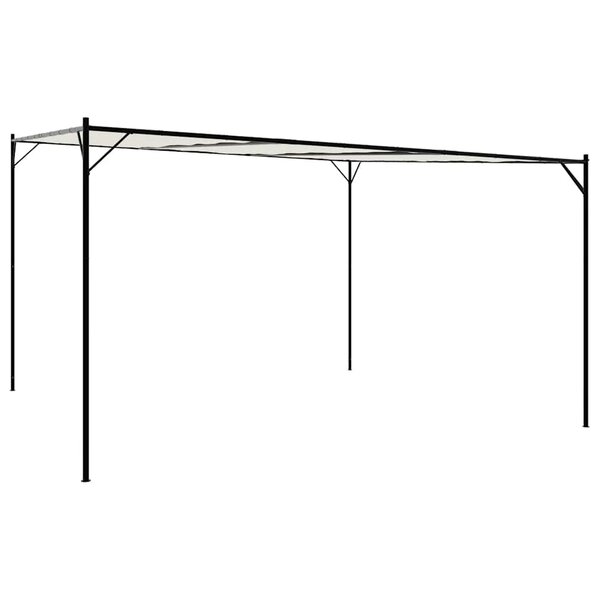 vidaXL Belvédère blanc 4x4 m 180 g/m² tissu et acier