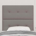 vidaXL Tête de Lit LED avec des lumières à LED Taupe 100 cm tissu