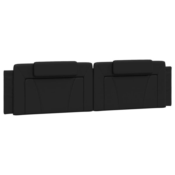 vidaXL Coussin de tête de lit Viana noir 193 cm similicuir