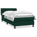vidaXL Sommier à lattes de lit et matelas vert foncé 90x210 cm velours
