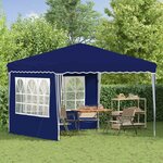 vidaXL Tente de fête pop-up 288 x 288 x 245 cm Bleu Tissu Oxford