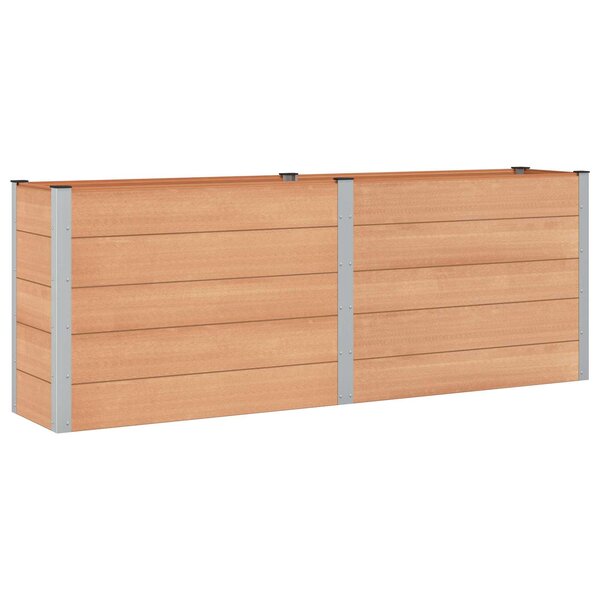 vidaXL Jardinière surélevée Marron 250 x 50 x 91 cm WPC et Aluminium