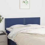 vidaXL Têtes de lit 2 Pièces Bleu 72x5x78/88 cm Tissu