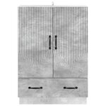 vidaXL Buffet Gris béton 66 x 34 5 x 92 cm Bois d'ingénierie