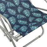 Vidaxl chaises à bascule 2 pièces acier motif de feuilles