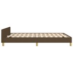 vidaXL Cadre de lit avec tête de lit marron foncé 140x200 cm Tissu