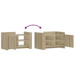 vidaXL Table basse chêne sonoma 80x50x50 cm bois d'ingénierie